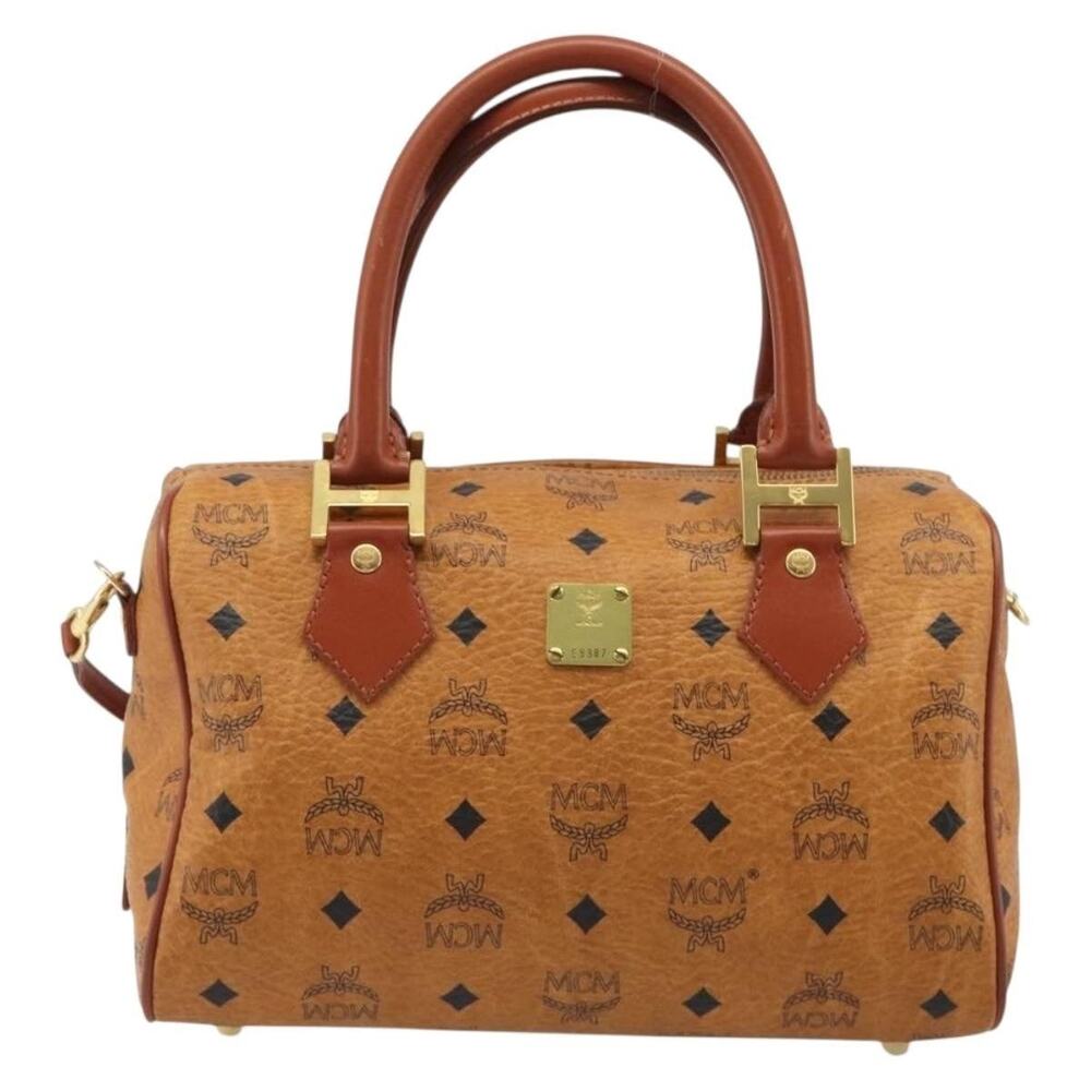 MCM Visetos Logogram Handbag Brown